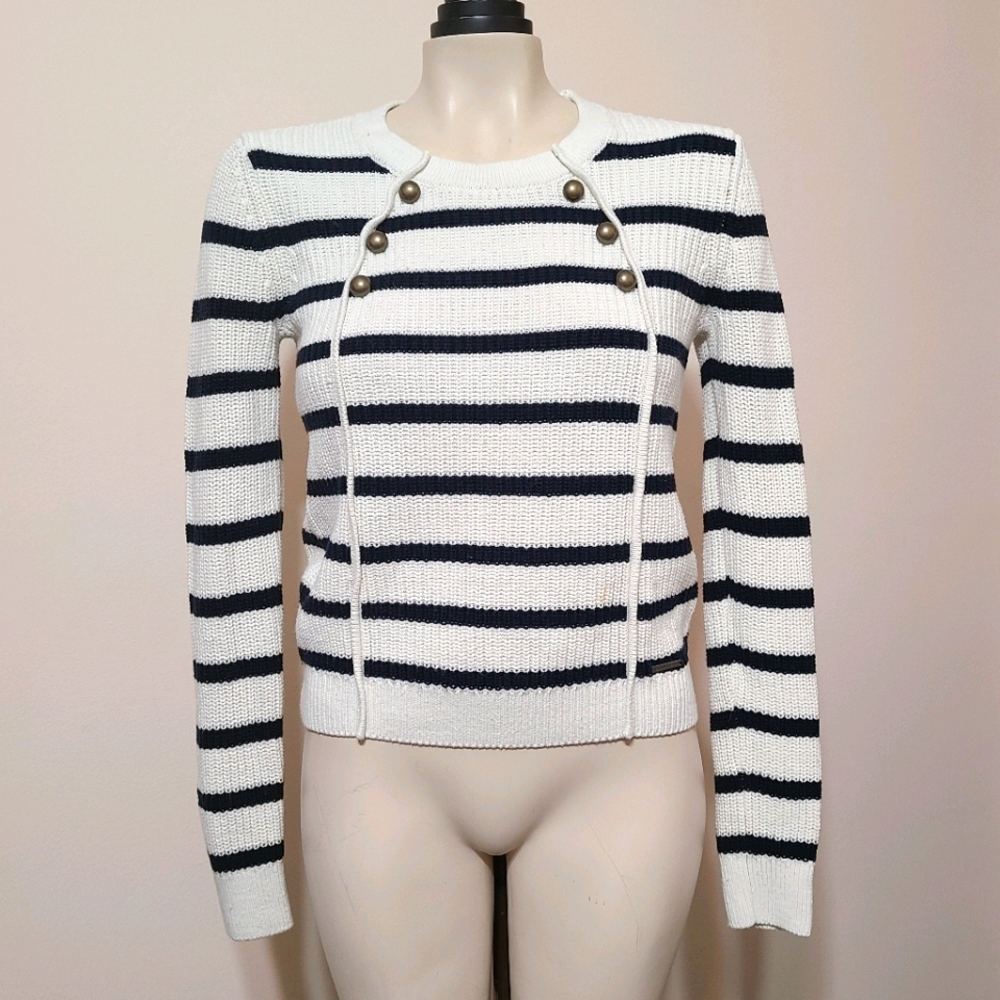 AF Nautical style navy blue striped sweater